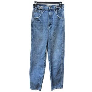 Womens madewell dark wash adjustable waist jeans juniors capsule old money denim